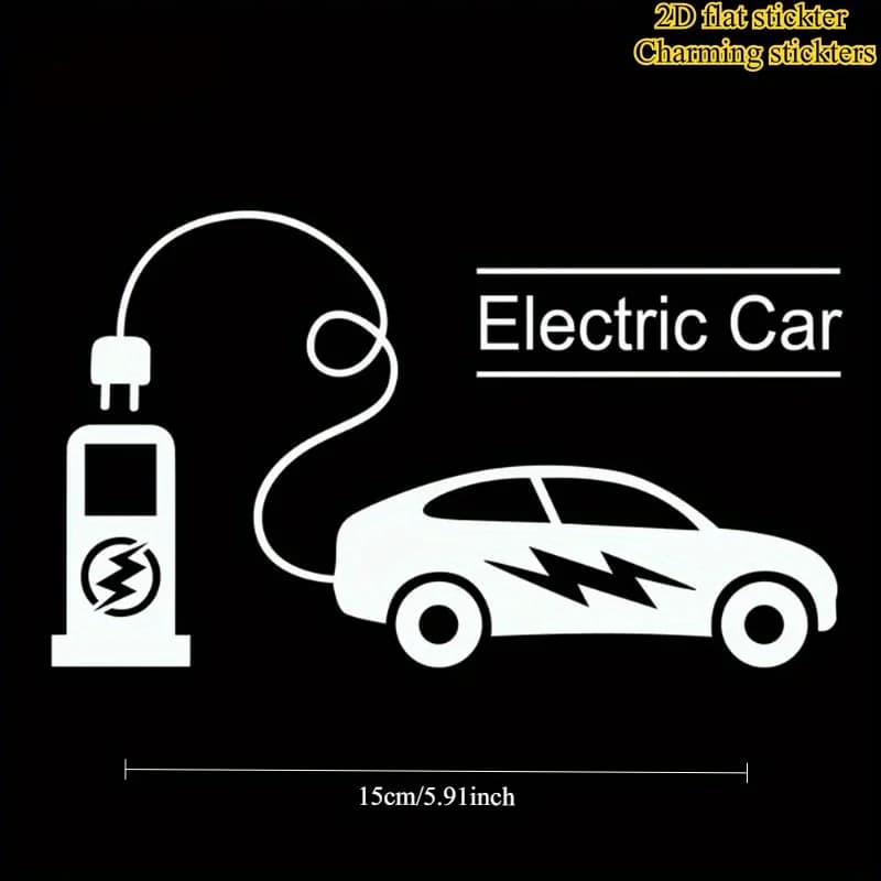 Autocollants en vinyle EV avec panneau de station de recharge, imperméables pour voitures électrique