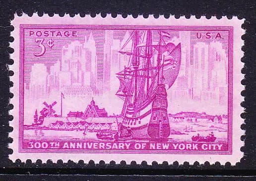 1 pièces/ensemble nouveau timbre postal américain 1953New York ville timbres-poste MNH