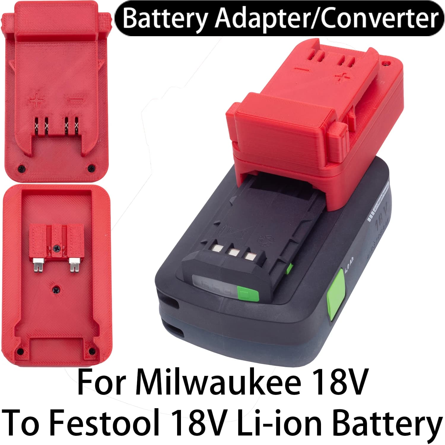 Adaptateur/convertisseur de batterie pour outils Milwaukee 18 V Li-Ion vers adaptateur de batterie F