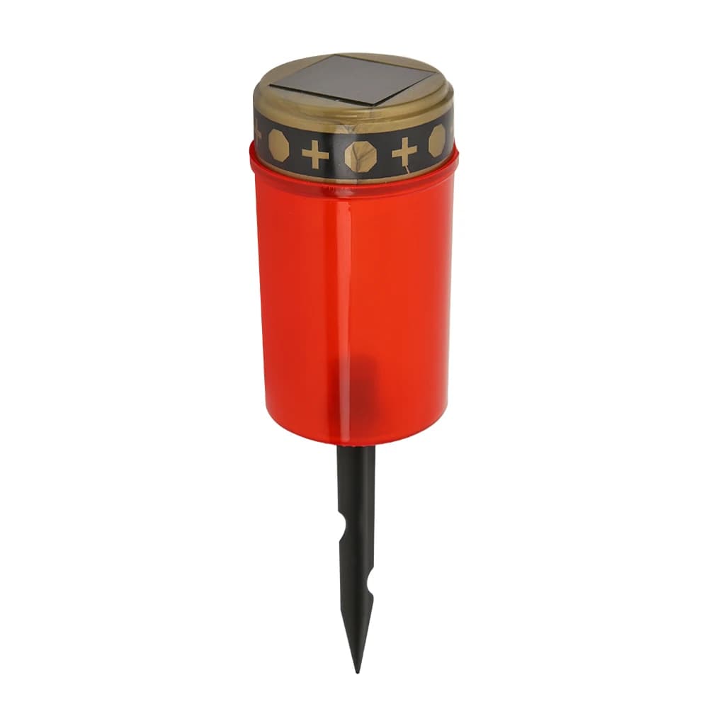 Lampe à bougie décorative LED sans flamme à énergie solaire, pour cimetière, rituel, pelouse