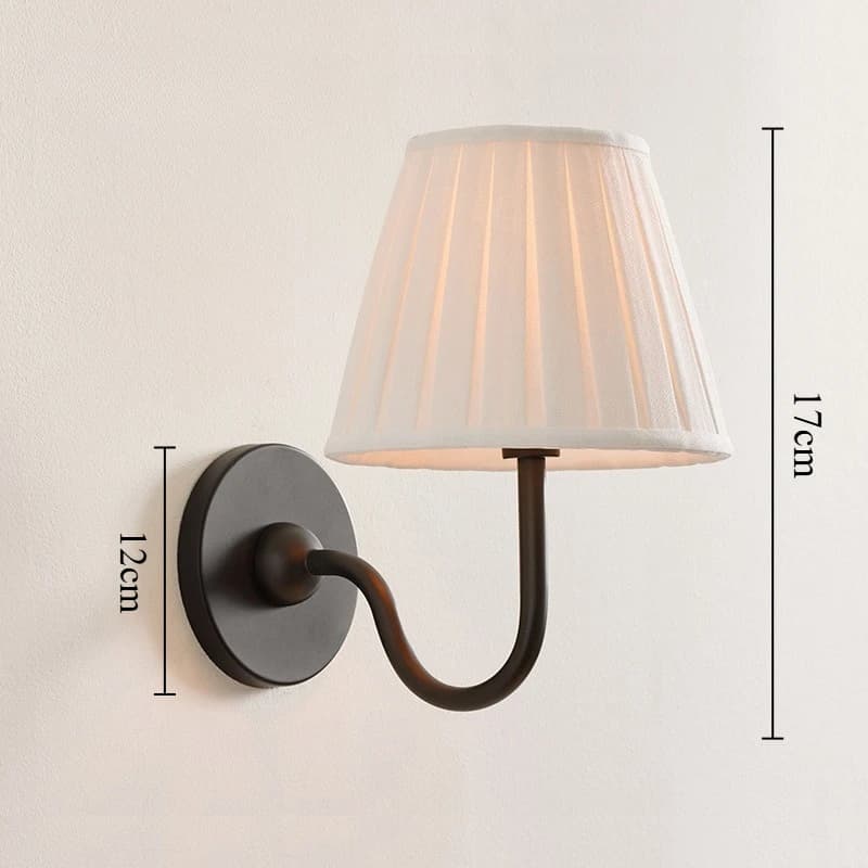 Lampe murale en tissu de style antique français, luminaire minimaliste pour la maison, chambre à cou