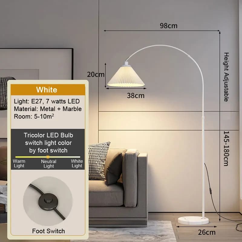 Lampe de sol LED pour table à thé, décoration de salon, éclairage de chevet de chambre à coucher, su