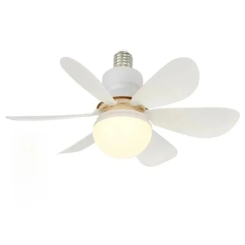 Ventilateur de plafond LED 30W E27 avec télécommande pour variation d'intensité, adapté au salon, au