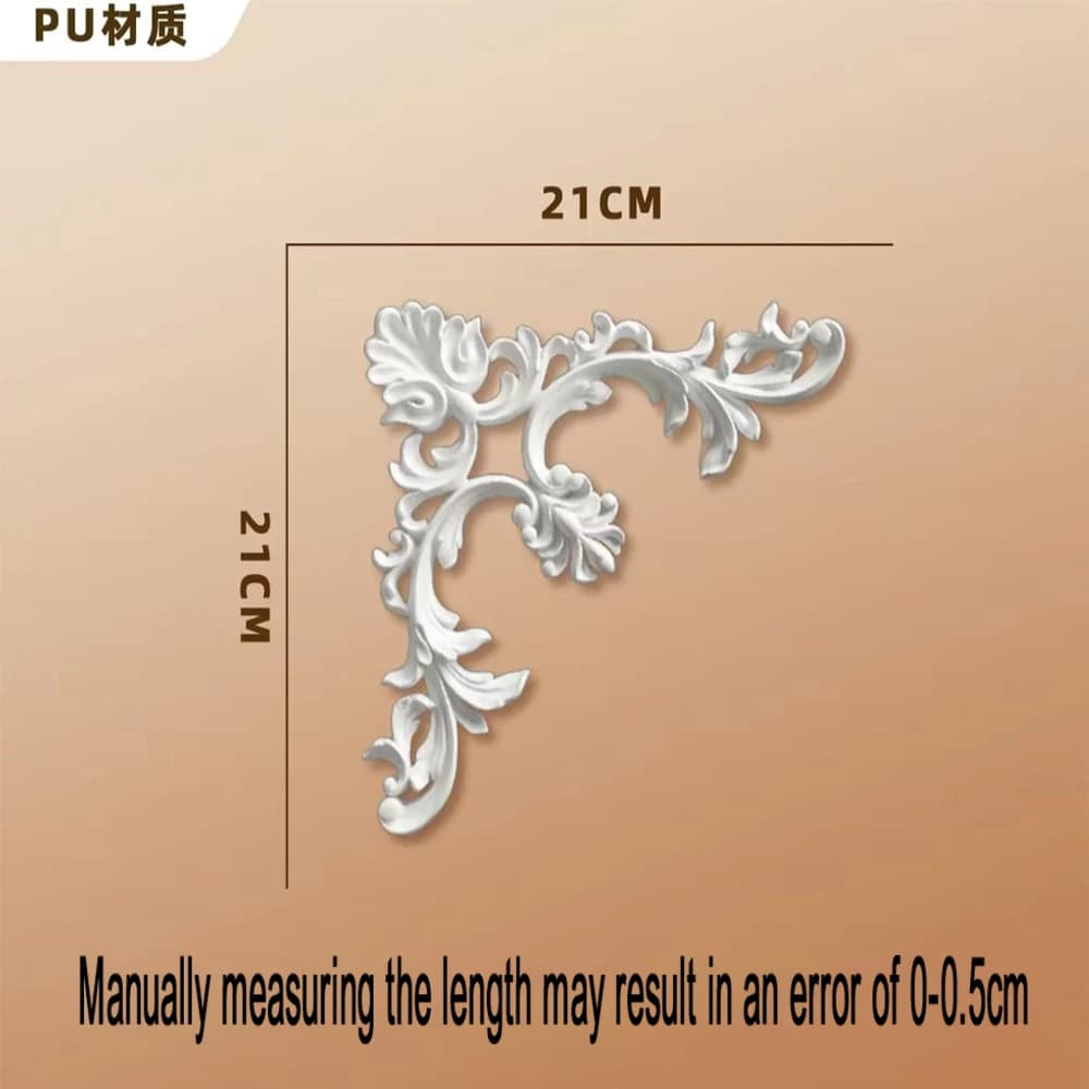 Moulures d'angle de plafond en PU, panneaux décoratifs muraux, kit de médaillons floraux pour plafon