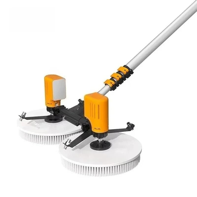 Robot de nettoyage automatique de panneaux solaires à double brosse avec batterie