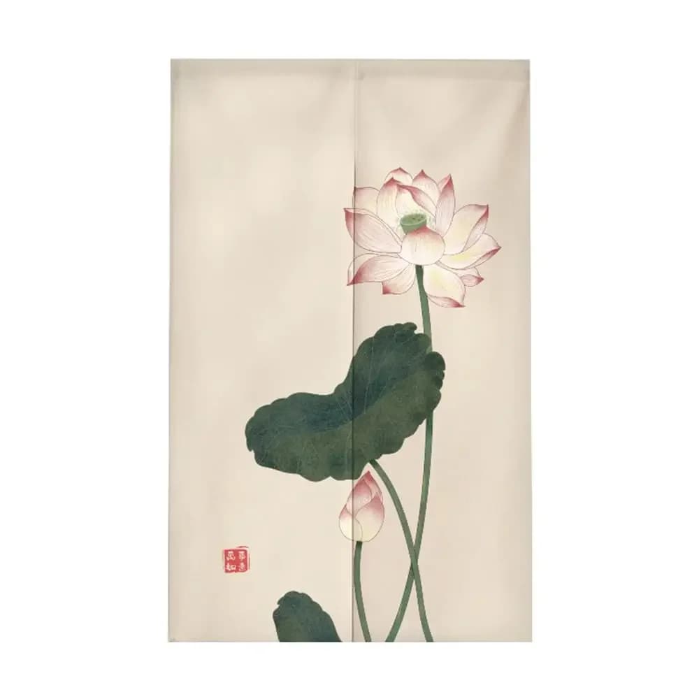 Rideau de porte nordique japonais en feuilles de bambou, Style artistique élégant, tapisserie de tra