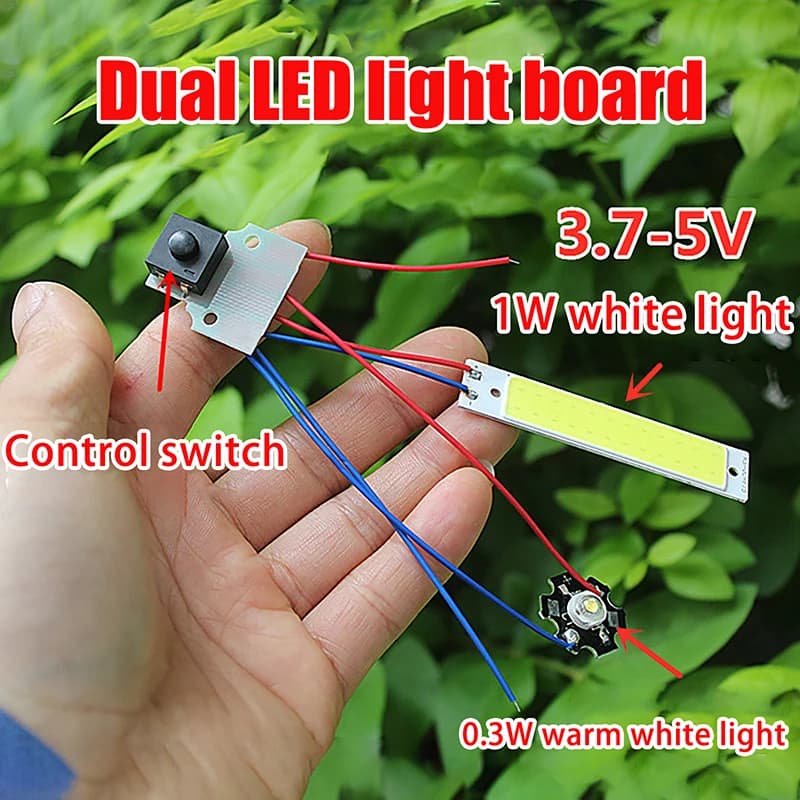 Panneau de rétroéclairage LED double polyvalent avec interrupteur de commande DC 3,7-5 V pour lampe 