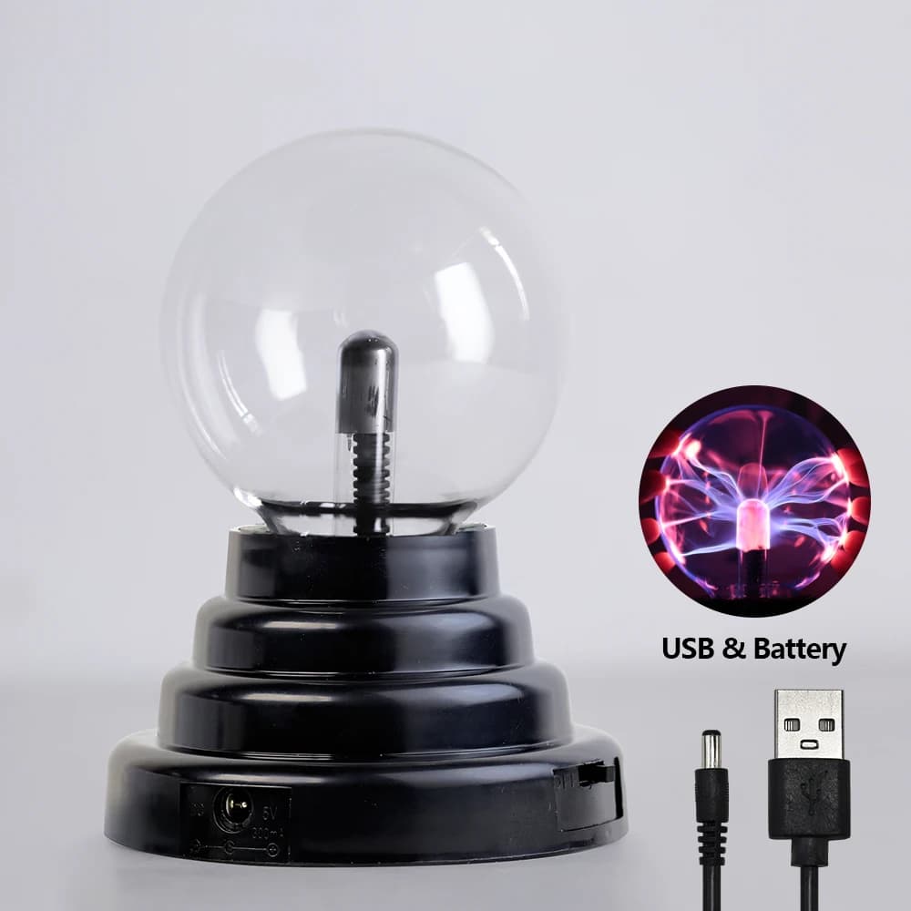 Lampe boule de Plasma en cristal magique 3/4/5/6/8 pouces, veilleuse LED pour enfant, cadeau d'anniv