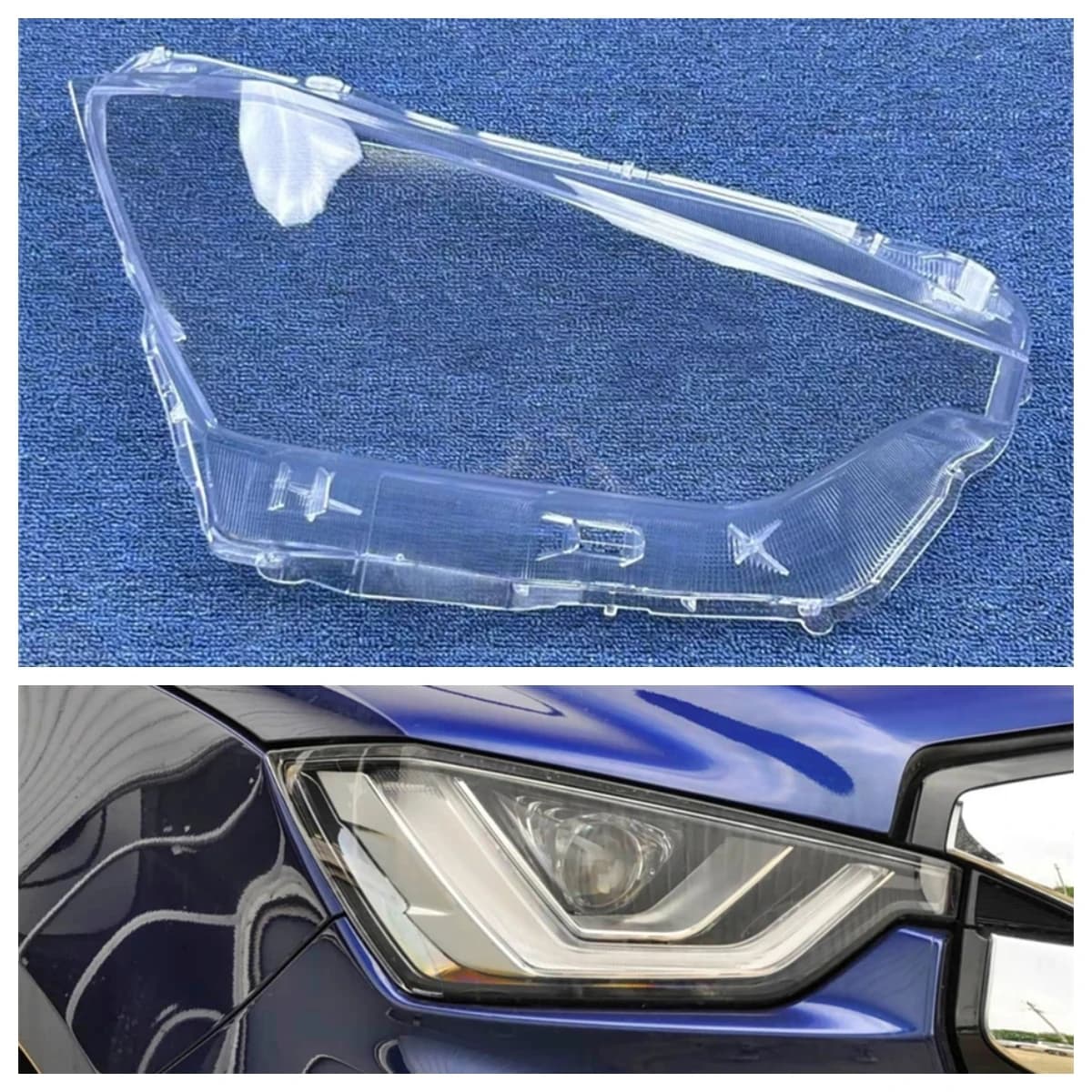 Couvercle de phares entièrement Transparent en Polycarbonate, brillant, accessoires pour Isuzu D-MAX