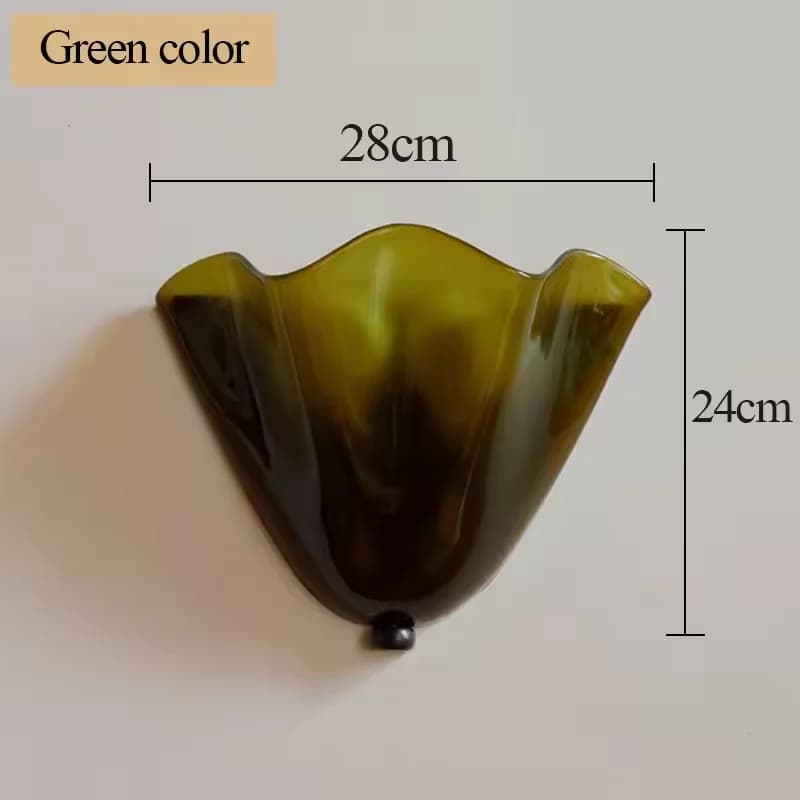 Lampe murale rétro en verre coloré en forme de coquille, style français, pour décoration intérieure 