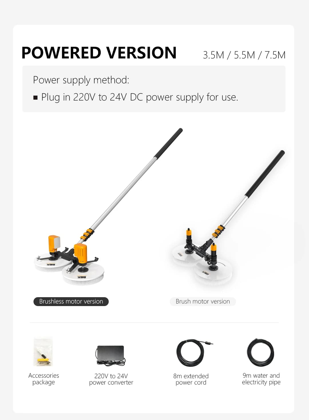Nettoyage de panneaux solaires, brosse électrique à double tête, équipement PV, kit de machine de ne