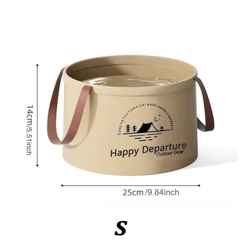 Seau pliable avec poignée, seau de lavage multifonctionnel portable et léger pour la pêche, le campi