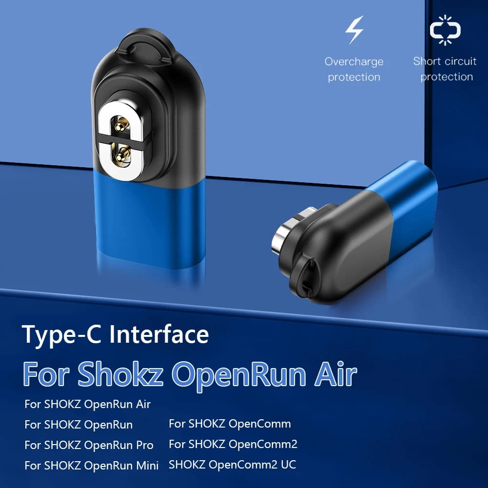 SHOKZ-Chargeur magnétique de type C, adaptateur de charge rapide, casque à conduction, OpenSwim Pro,