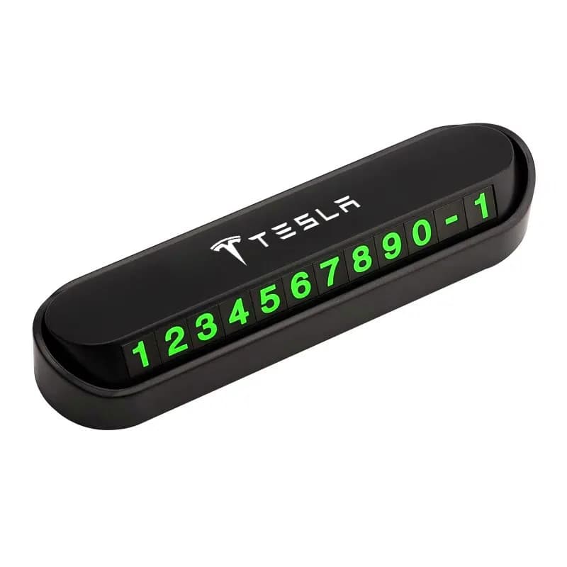 Carte de stationnement temporaire pour voiture, numéro de téléphone, accessoires pour Tesla SpaceX m