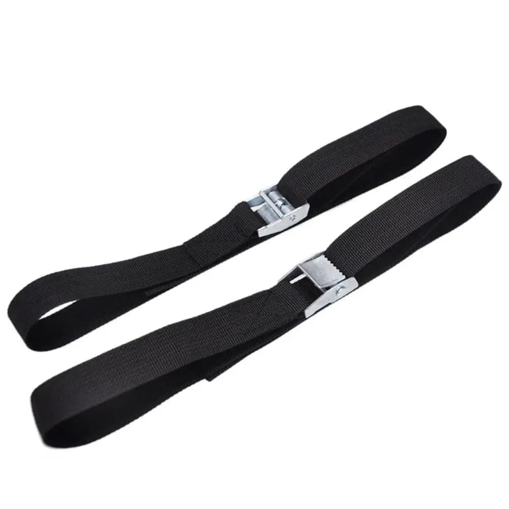 Ceinture d'arrimage à boucle noire de 40cm, 2 pièces, sac à bagages de voiture, sangles de chargemen