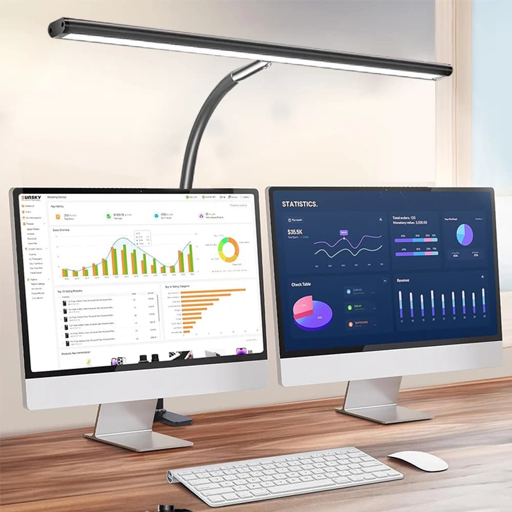 Lampe de bureau LED pour la lecture, avec col de cygne flexible, gradation progressive, température 