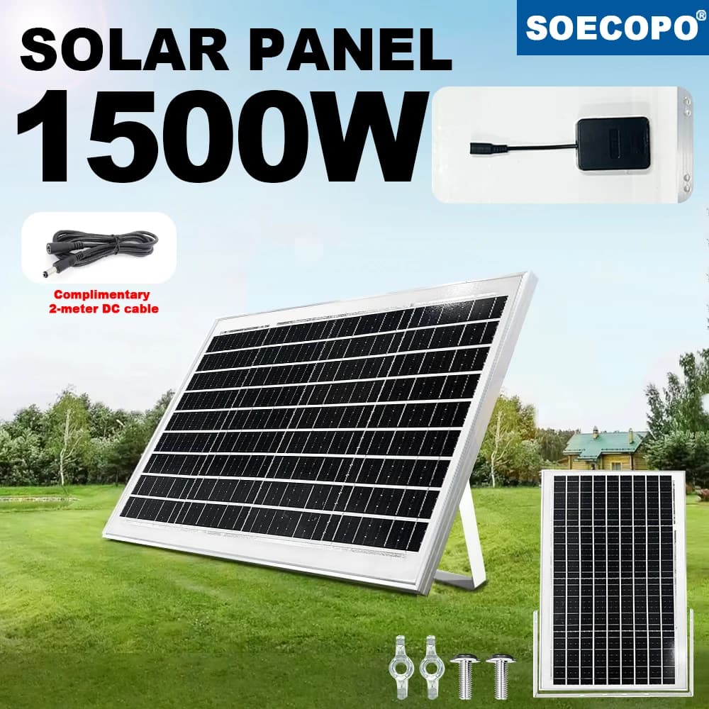 SOECOPO 1500W panneau solaire Portable Grade A + 10BB cellules 22 - 23% haute efficacité conception 