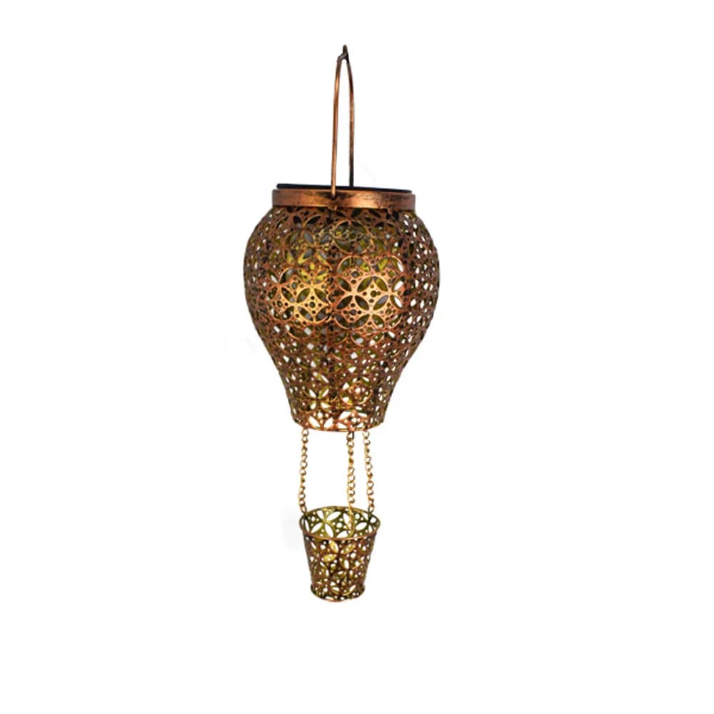 Ballon à Air chaud solaire, lumières de paysage de jardin, lanterne extérieure en fer, lampe LED pou