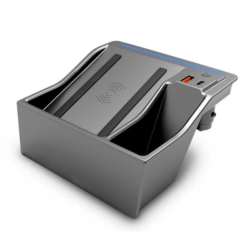 Pour Audi A4 B9 S4/ A5 S5 Chargeur sans fil Hub USB Station d'accueil avec câble de charge rapide ré