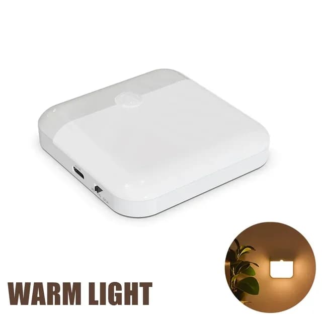 Capteur de mouvement lumière Led Usb TYPE-C charge lampe carrée pour chambre cuisine escalier couloi