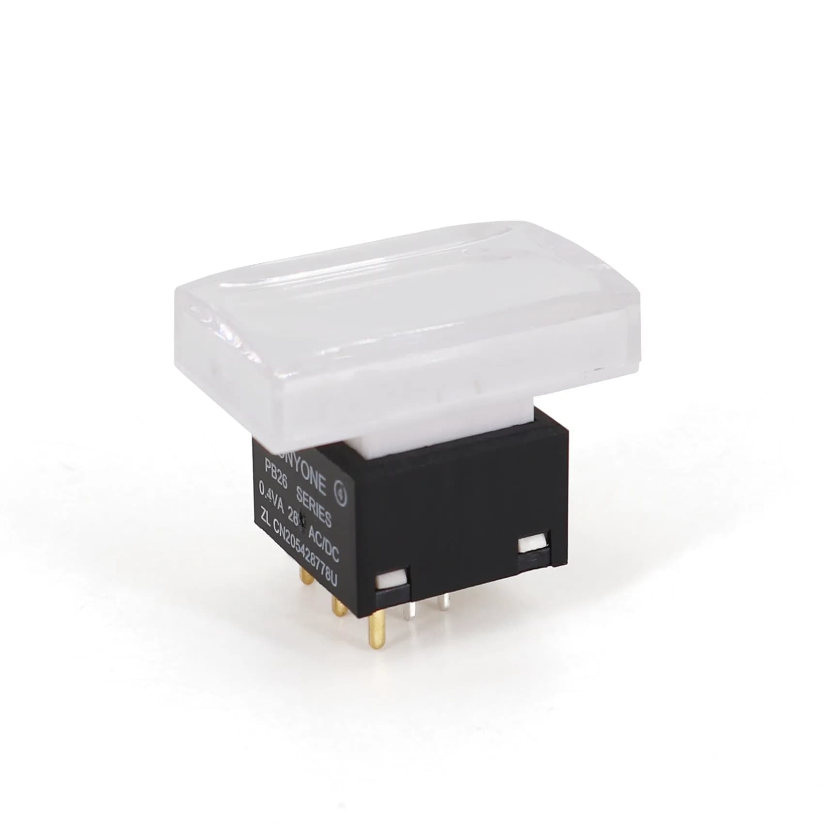 PB26-13M-E carré 15x26mm RGB LED SPDT momentané auto-retour PCB bouton-poussoir pour processeur vidé