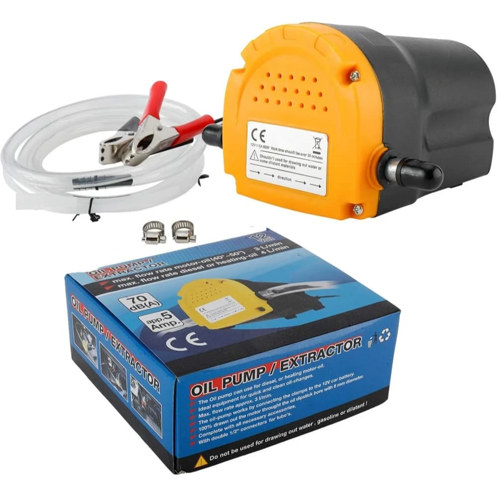 Pompe d'extraction d'huile électrique marine 12V 60W - Changement d'huile diesel/moteur pour voiture