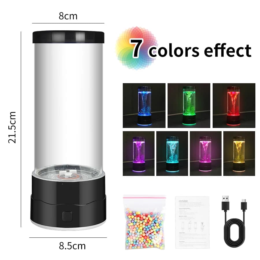 Lampe de nuit LED Tornado, USB, multicolores, lampe d'ambiance créative, cadeau d'anniversaire pour 