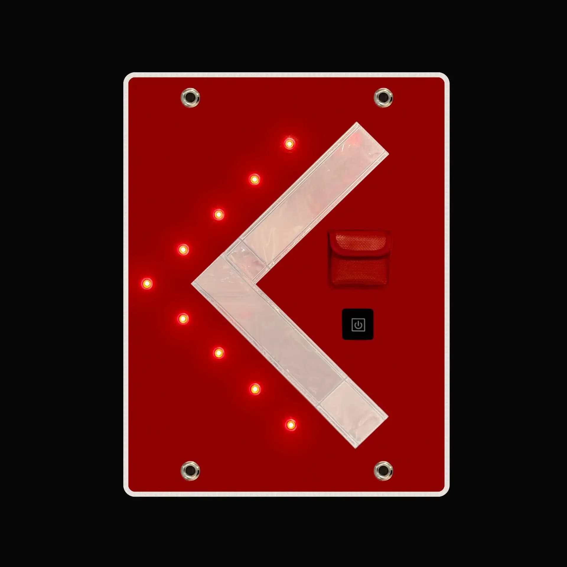 Panneau de signalisation directionnel pliable à LED, réfléchissant, à attraction magnétique, pour tr