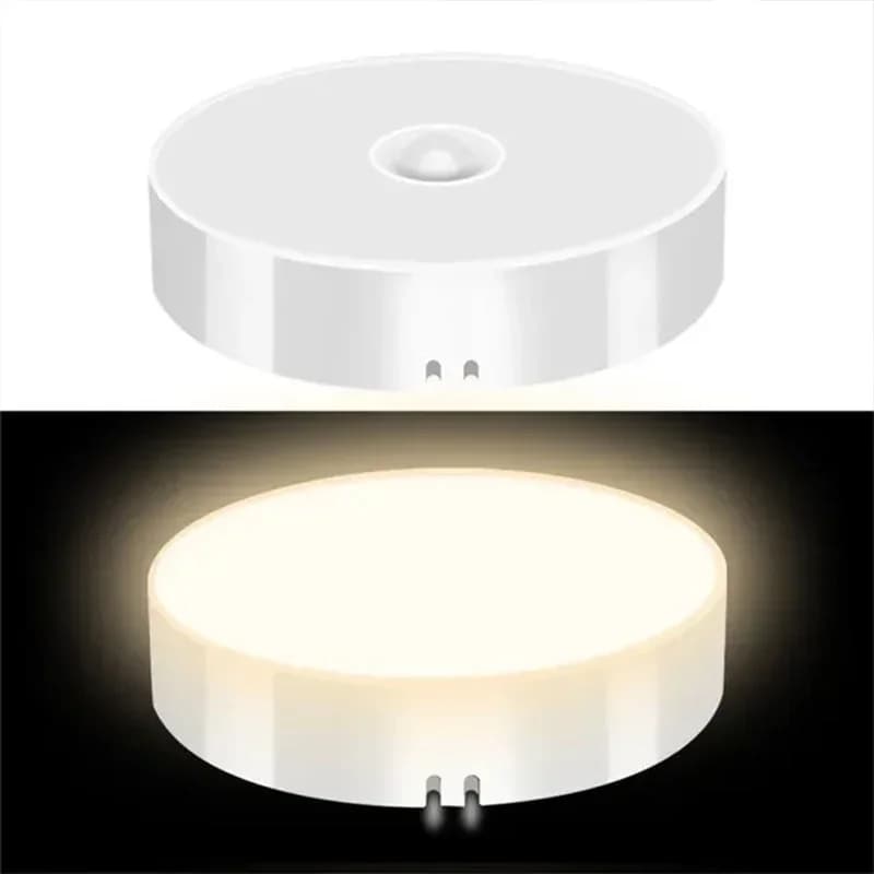 PIR détecteur de mouvement LED veilleuse USB Rechargeable lampe de nuit pour armoires de cuisine arm