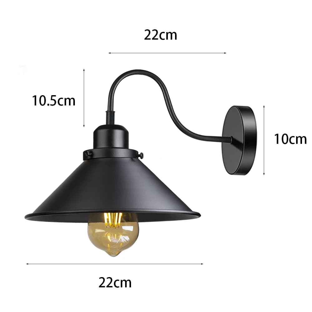 Applique murale industrielle Loft noir applique murale Vintage LED lampe rétro pays simplicité Resta
