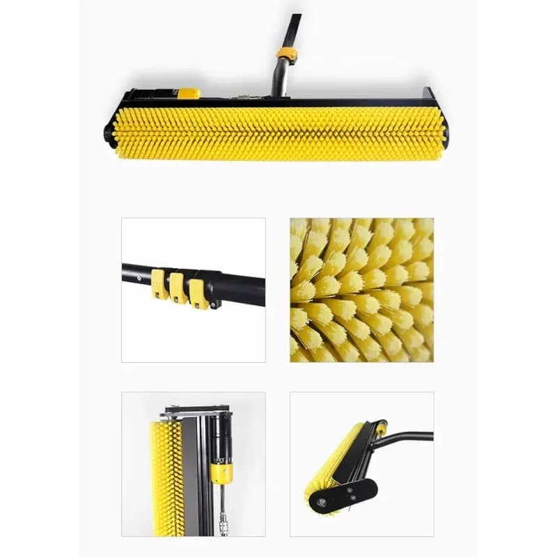 Brosse de nettoyage de panneaux solaires, équipement de nettoyage de panneaux solaires, brosse rotat