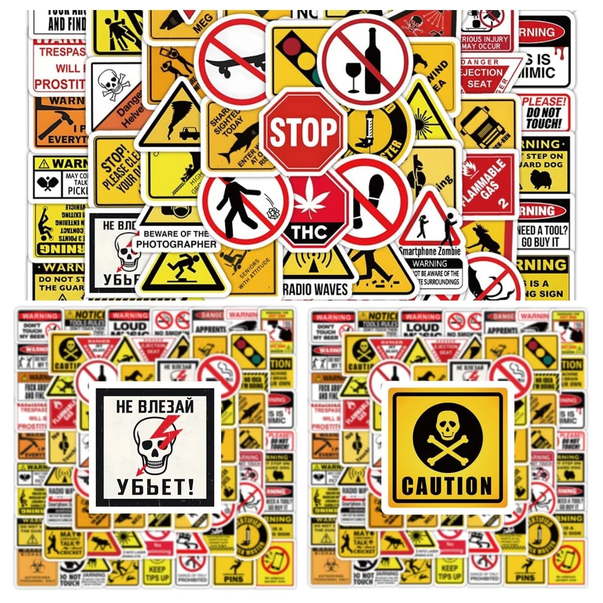 Autocollants de signalisation d'avertissement, autocollants pour l'éducation précoce des enfants, au