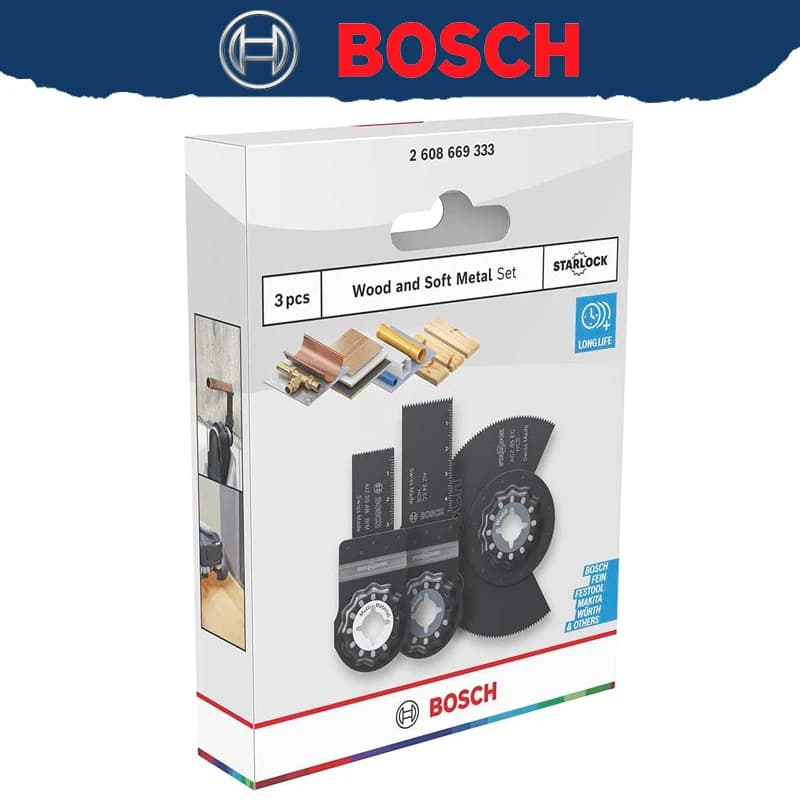 Kit de base BOSCH pour outils multifonctions, accessoire professionnel pour coupeurs multiples, acce