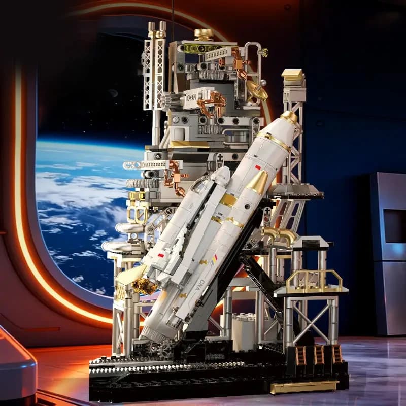 Blocs de construction du centre de lancement spatial, station spatiale, avion, vaisseau spatial, mod