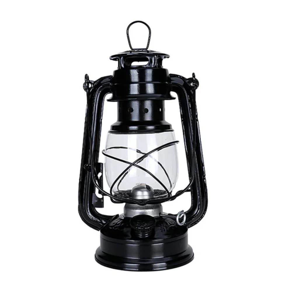 Lampe de camping rétro de 19 cm, lanterne portable, lampe à huile de couleur bronze, accessoires pho