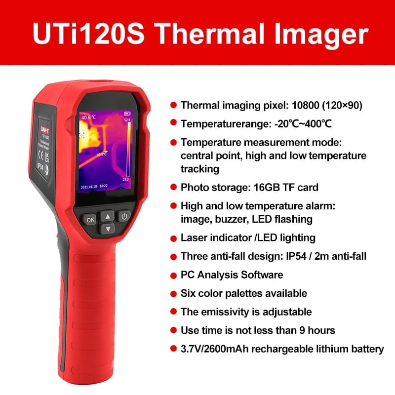UNI-T UTi120S UTi160S UTi260A UTi260B caméra thermique caméra d'image thermique portable professionn
