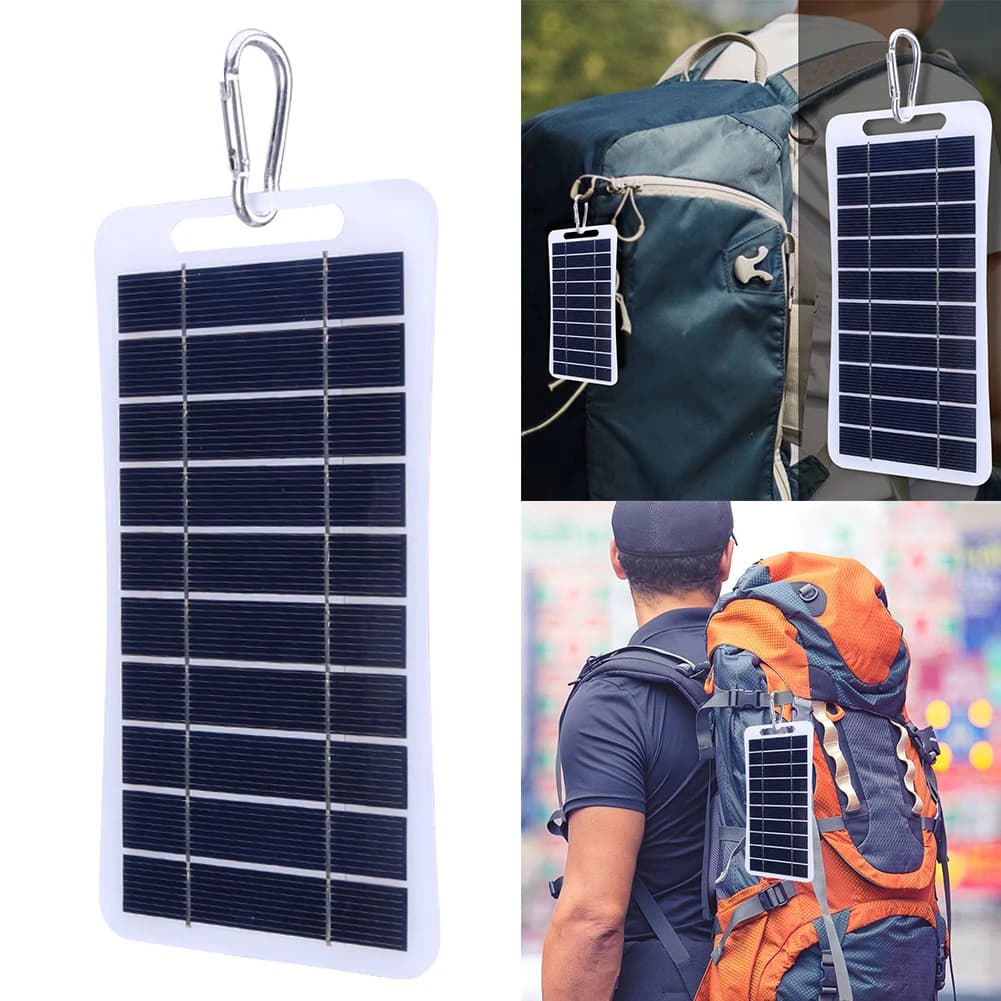 Panneau solaire portable 10W 5V, chargeur de batterie USB, panneau de charge solaire, batterie exter