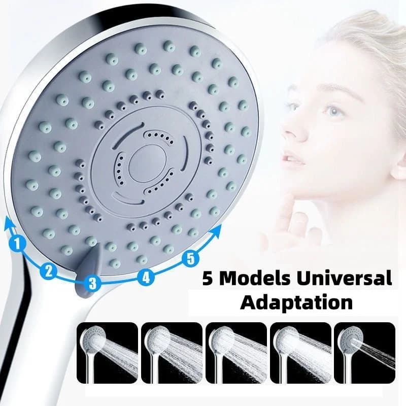 Douche boostée à 5 vitesses, grande sortie d'eau, ensemble de douche domestique, grand panneau régla