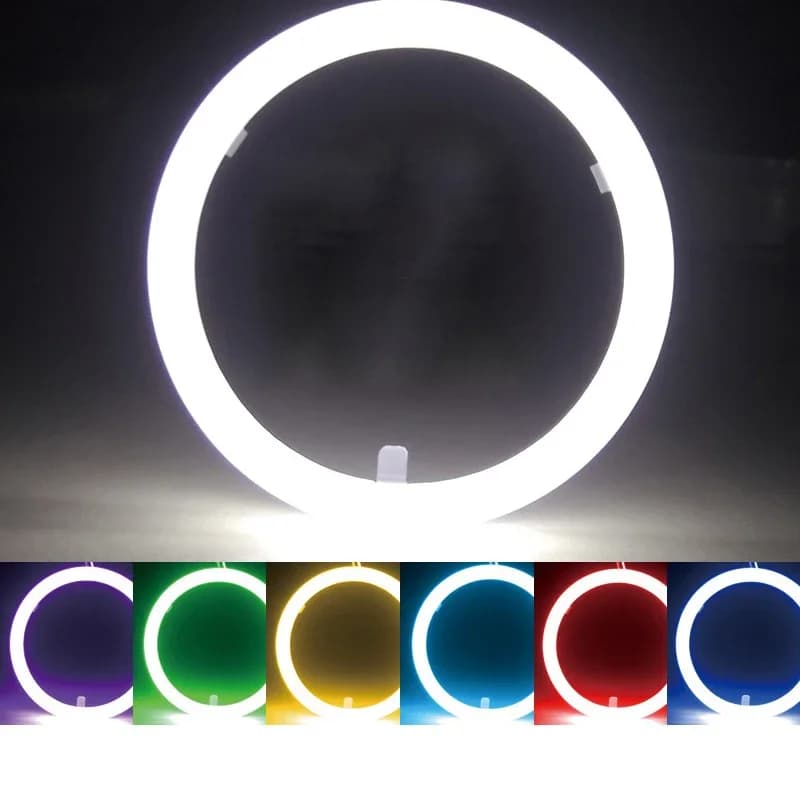 Anneaux Halo Super lumineux COB LED yeux d'ange phare 60mm 70mm 80mm 90mm 100mm 110mm 120mm voiture 