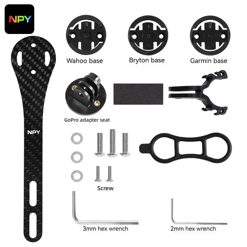 NPY – support de compteur de vélo en Fiber de carbone, cadre d'extension multifonction pour vélo de 