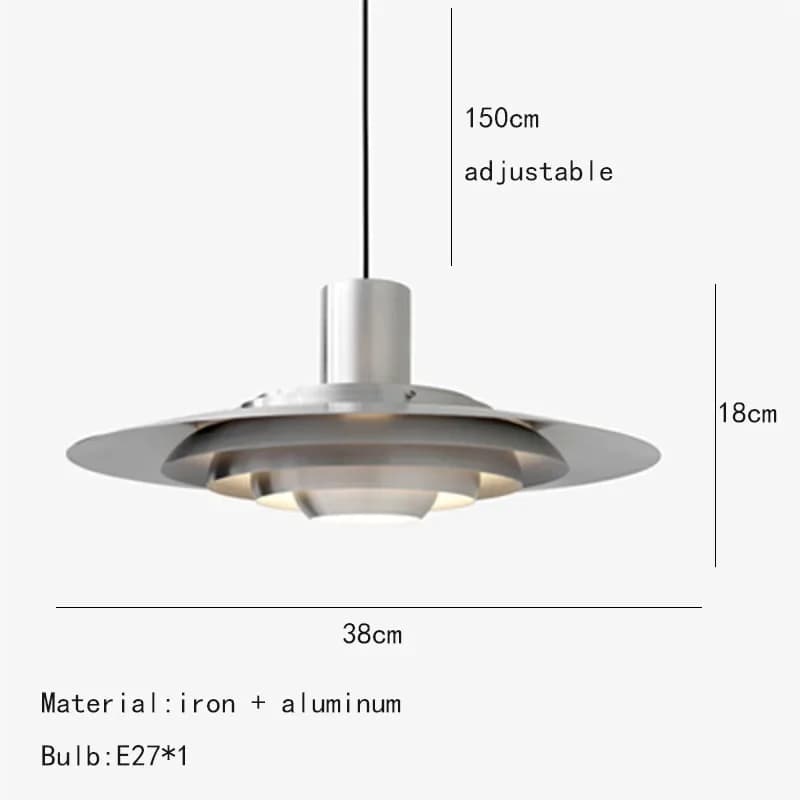 Lampe nordique blanc argent métal E27 minimalisme LED lustre Art Design cuisine chambre décoration d