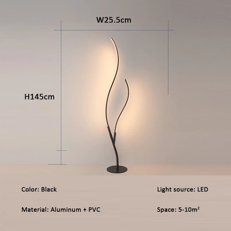 Lampes sur pied créatives en forme de branches d'arbre, lampes d'angle LED à télécommande, lampes su