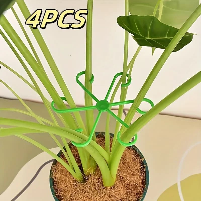 Poteau de Support Anti-renversement pour plantes vertes, fixateur de fleurs hydroponiques pliables, 