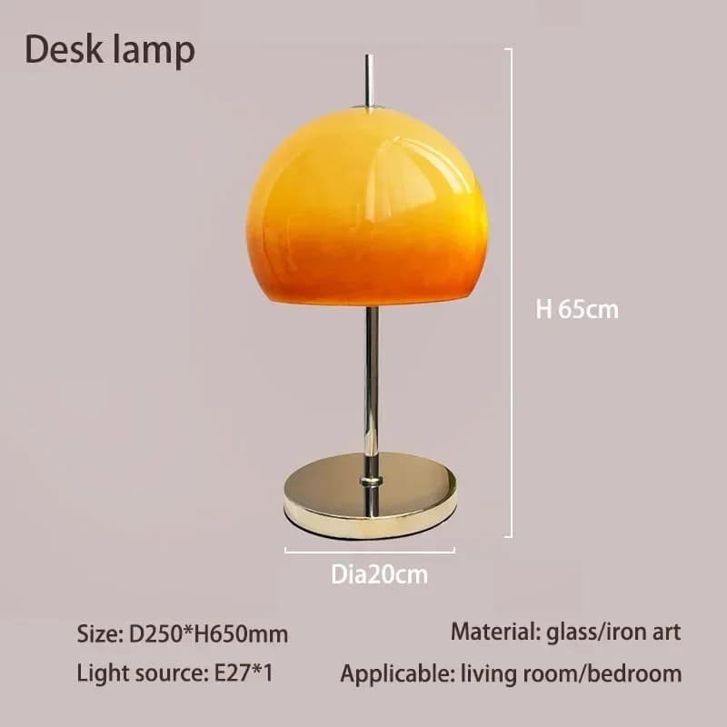 Vintage salon Bauhaus lampadaire en verre dégradé orange champignon lampadaire salon chambre atmosph