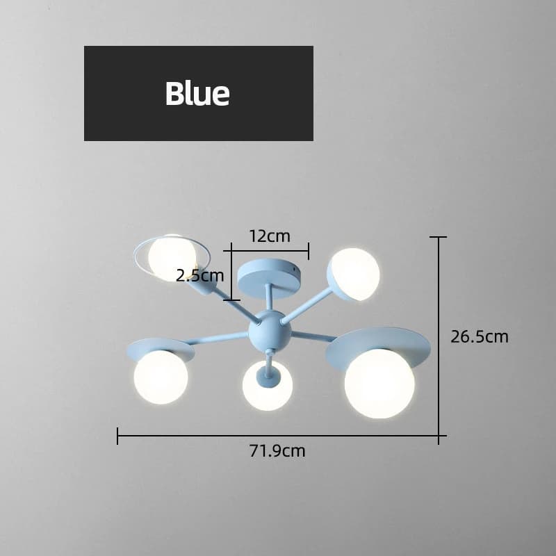 Lustre nordique pour chambre d'enfant, abat-jour en verre, lampe LED de dessin animé pour fille, gar