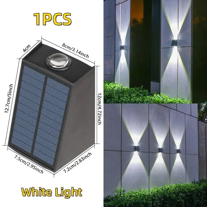 LED lumières solaires extérieur lampe murale à énergie solaire étanche décorations de jardin extérie