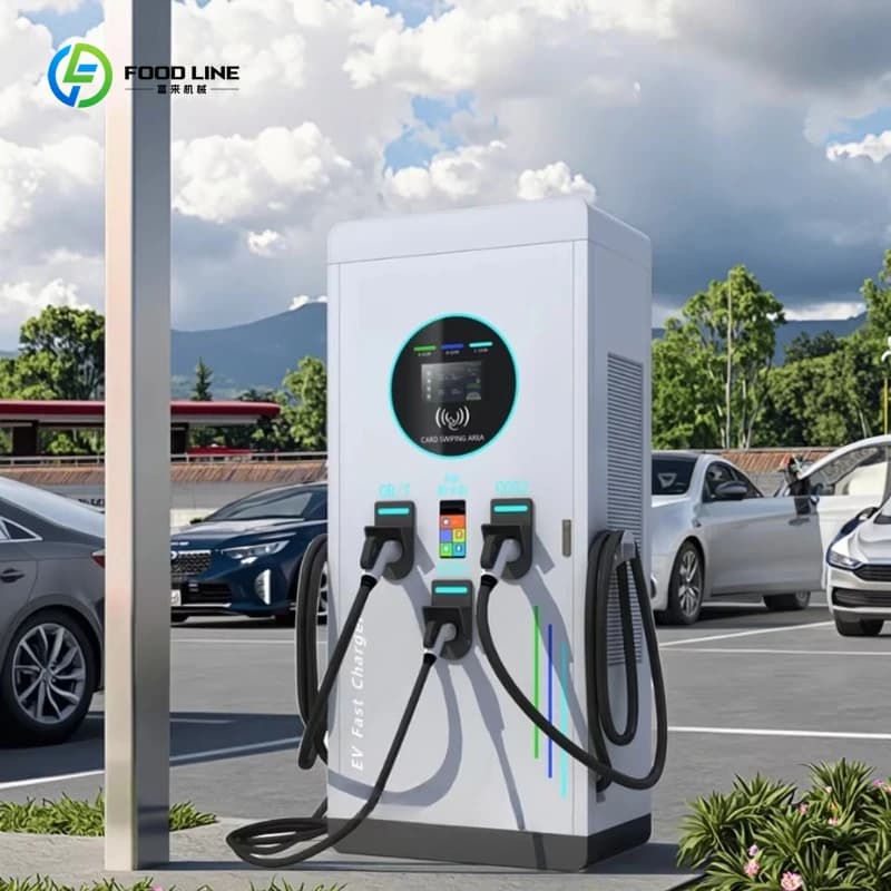 Station de recharge publique pour véhicules électriques à courant continu (CC) fixe de 60 à 120 kW, 