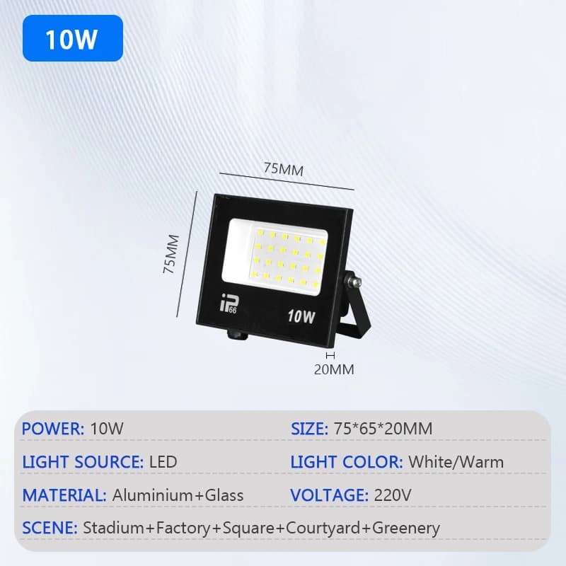 Projecteur extérieur LED IP66 étanche chemin lumière projecteur 10W 20W 30W 50W 100W 200W extérieur 