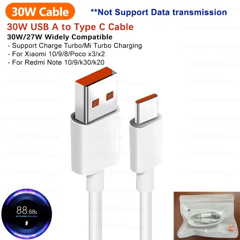 Câble USB Type C Original Xiaomi 120W Tipo 6A 67W Turbo Charge Rapide pour Mi 17 Pro Max 15 14 Ultra