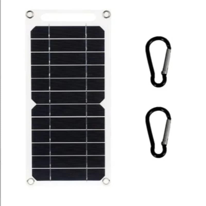 Panneau solaire étanche 30W 6.8V avec port USB, alimentation portable pour le camping, la randonnée 